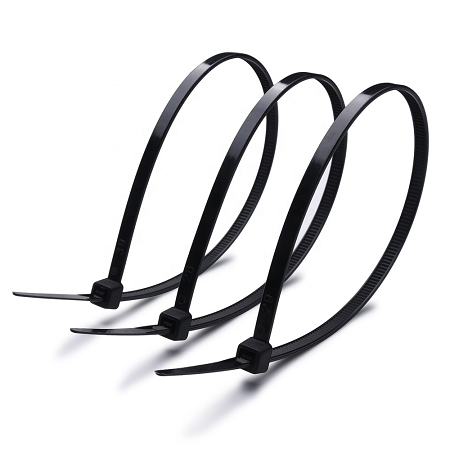 Nylon cable ties UV black 4.8mm x 300mm - QTY 100